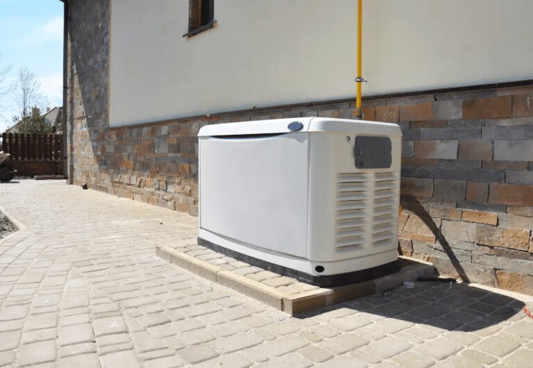 backup generator installation outside of northwest indiana home